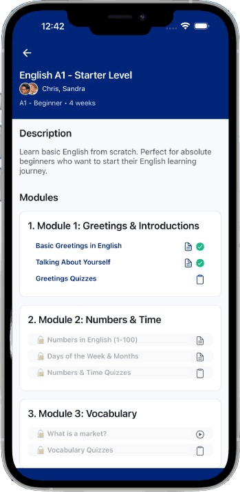 Clouds English Center Mobile App